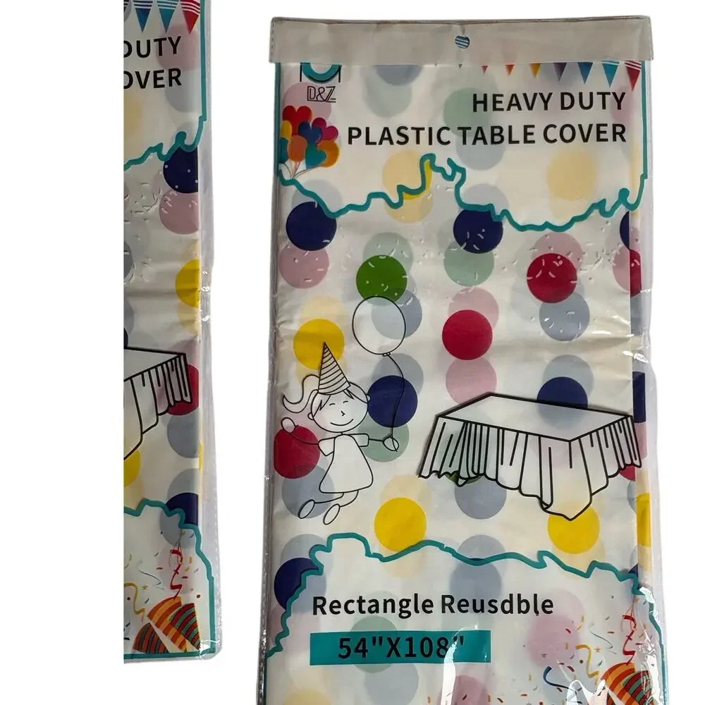 72 Party Favor Bags + 3 Polka Dot Tablecloths Bundle